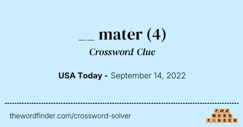 __ mater crossword clue image