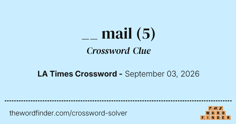 __ mail crossword clue image
