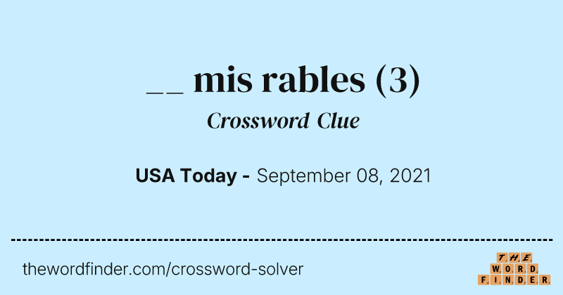 __ mis rables crossword clue image