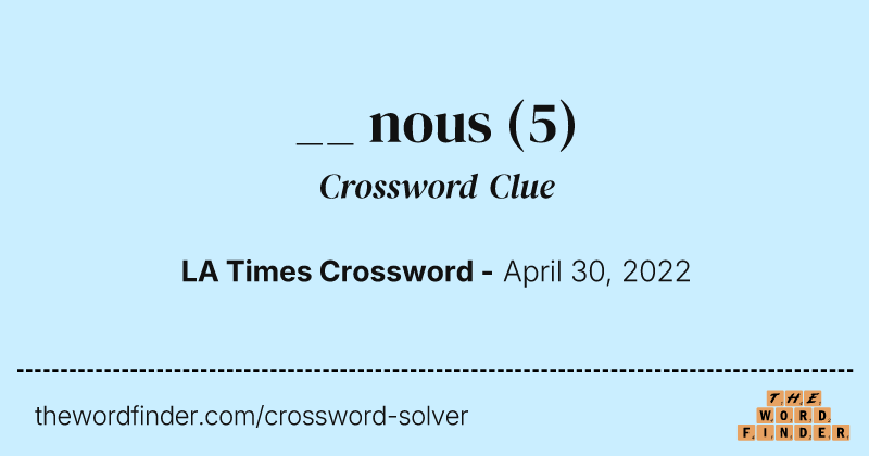 __ nous crossword clue image