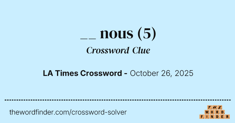 __ nous crossword clue image