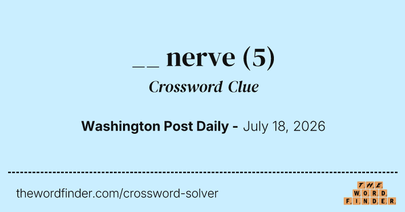 __ nerve crossword clue image