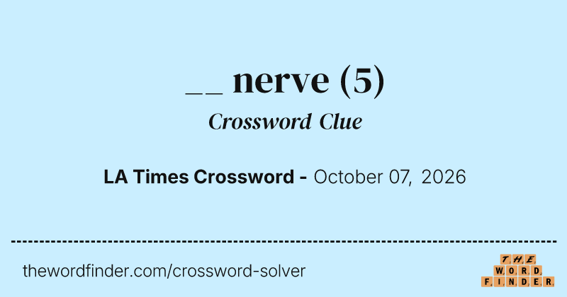 __ nerve crossword clue image
