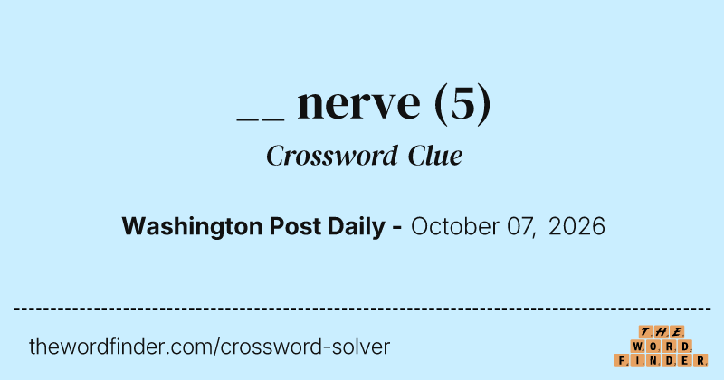 __ nerve crossword clue image