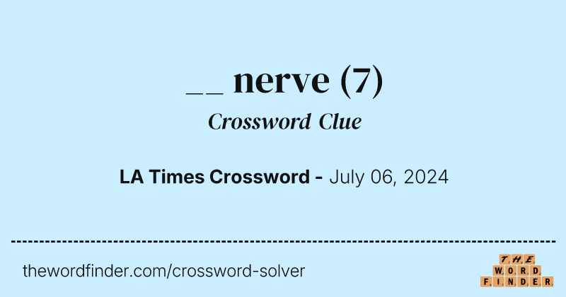 __ nerve crossword clue image