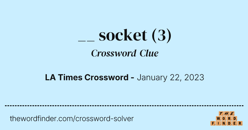 __ socket crossword clue image