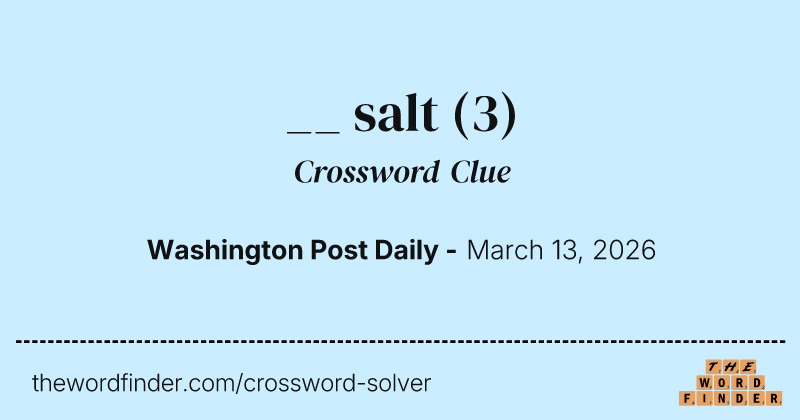 __ salt crossword clue image