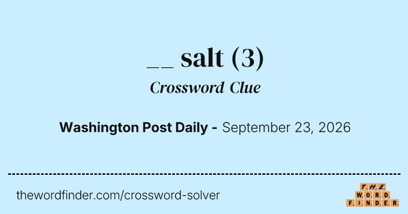 __ salt crossword clue image