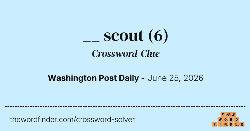 __ scout crossword clue image