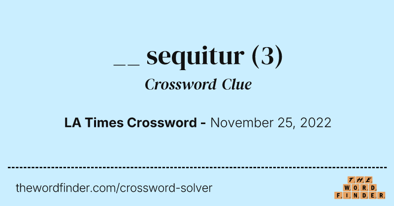 __ sequitur crossword clue image