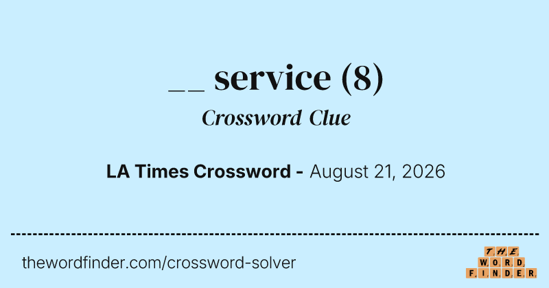 __ service crossword clue image