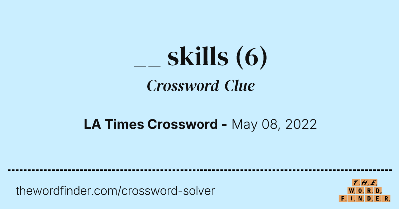 __ skills crossword clue image