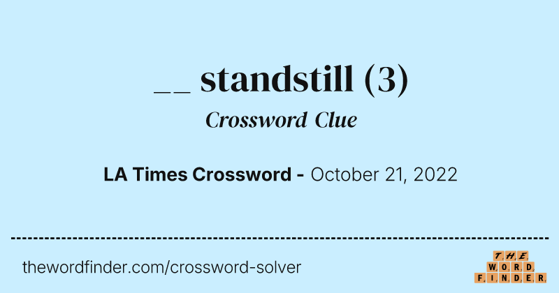 __ standstill crossword clue image
