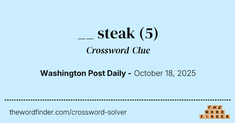 __ steak crossword clue image