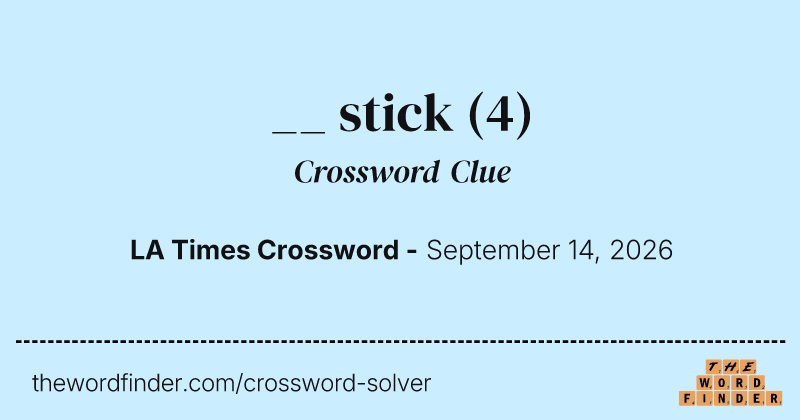 __ stick crossword clue image