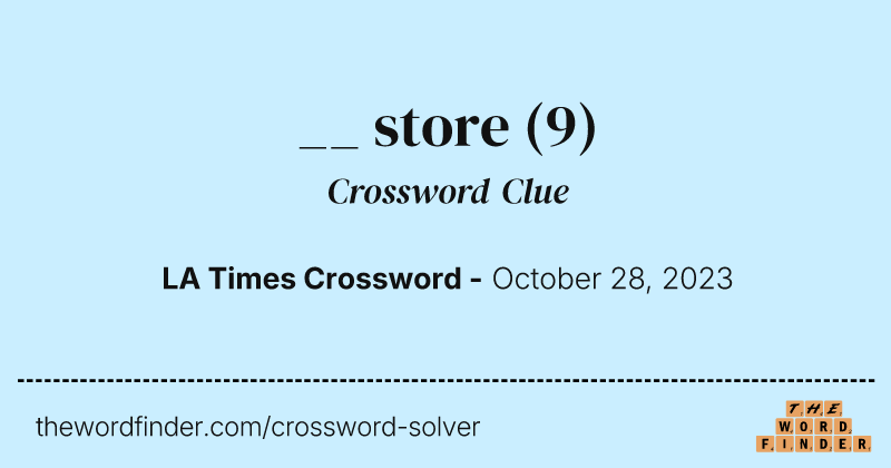 __ store crossword clue image