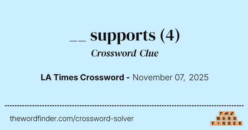 __ supports crossword clue image