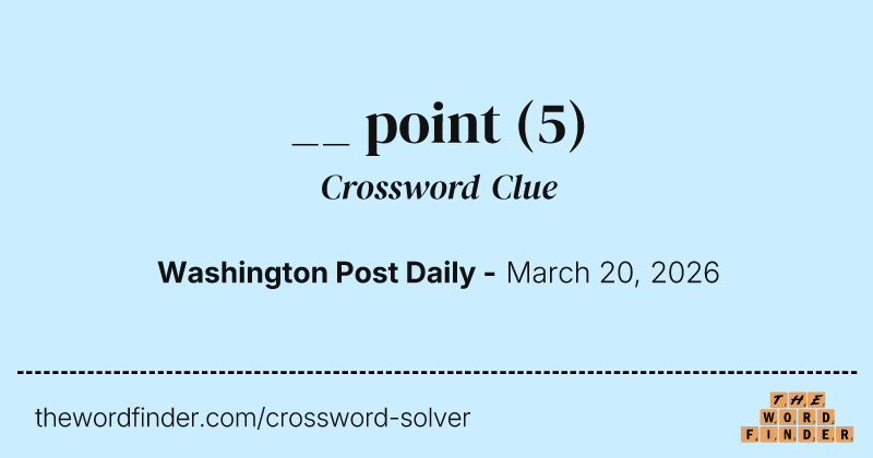 __ point crossword clue image