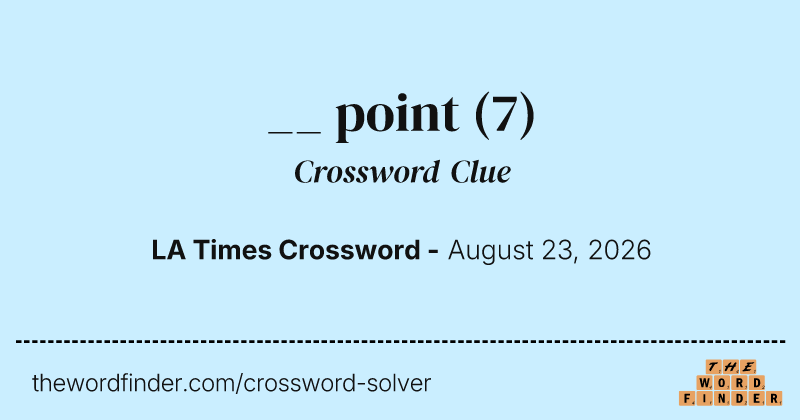 __ point crossword clue image