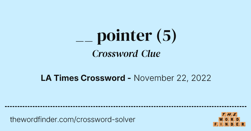 __ pointer crossword clue image