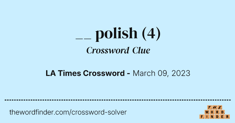 __ polish crossword clue image