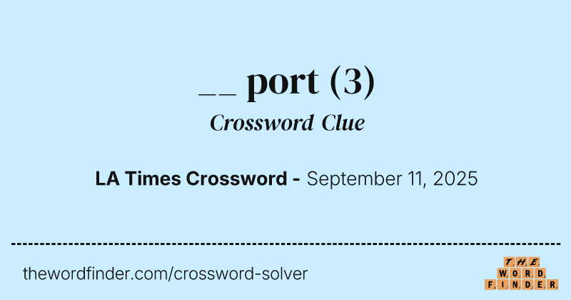 __ port crossword clue image
