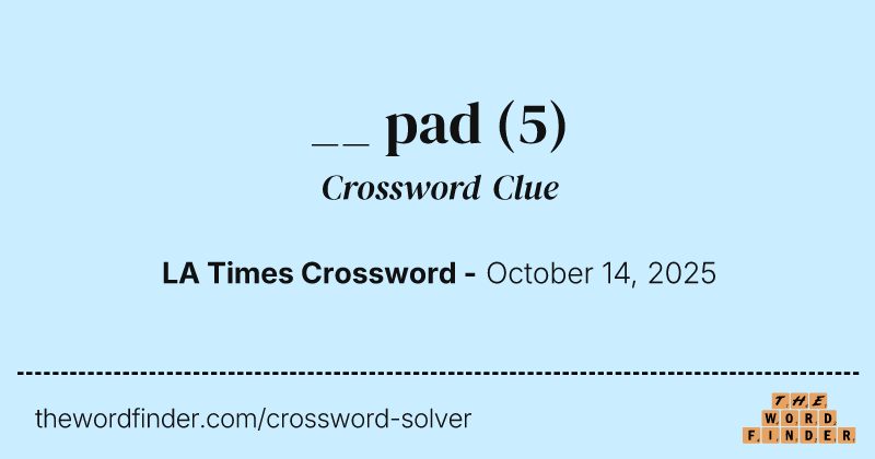 __ pad crossword clue image