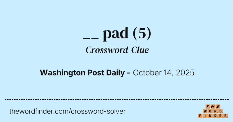 __ pad crossword clue image