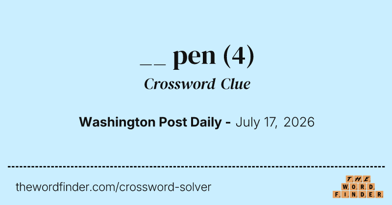 __ pen crossword clue image
