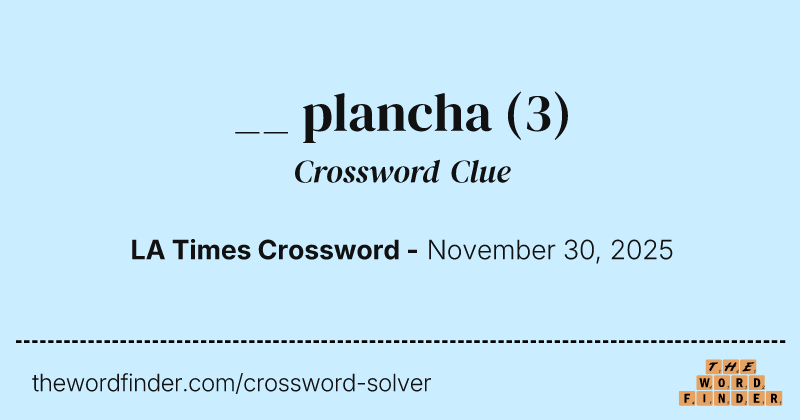 __ plancha crossword clue image