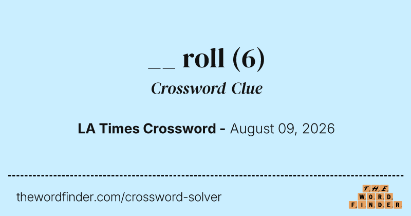 __ roll crossword clue image