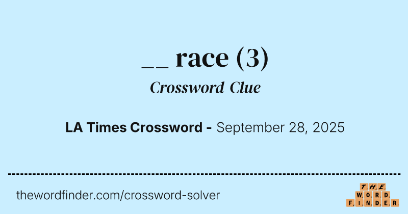 __ race crossword clue image