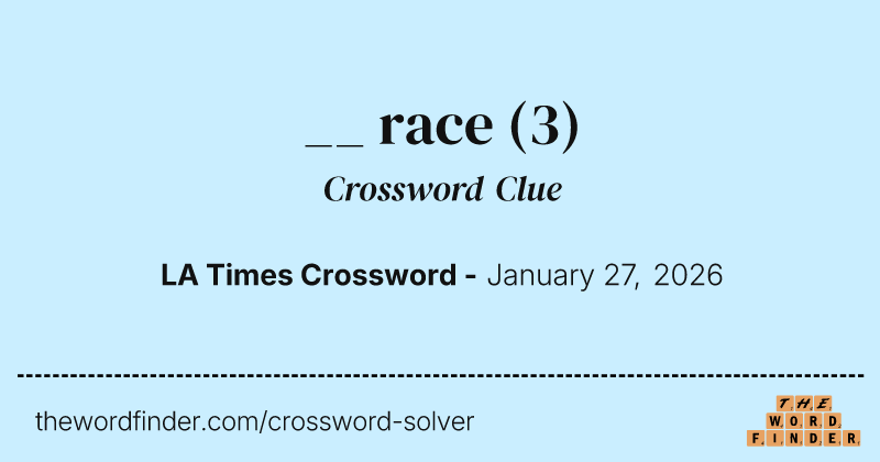 __ race crossword clue image