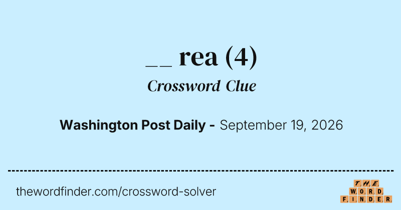 __ rea crossword clue image