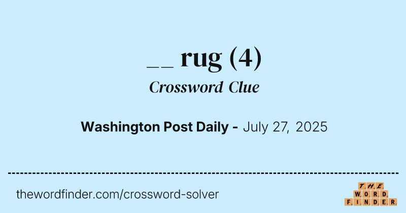 __ rug crossword clue image