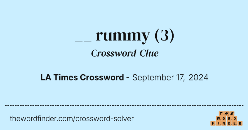 __ rummy crossword clue image