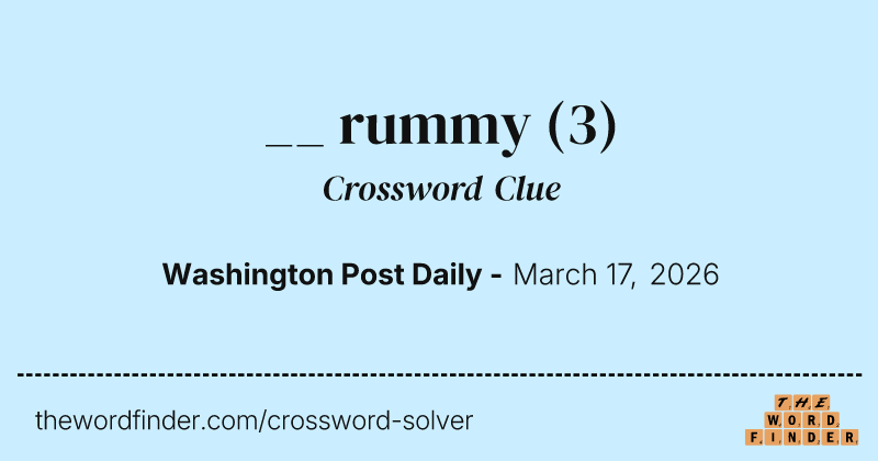 __ rummy crossword clue image