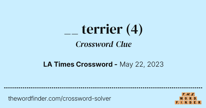 __ terrier crossword clue image