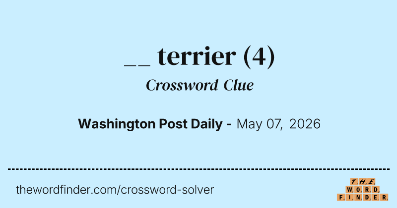 __ terrier crossword clue image