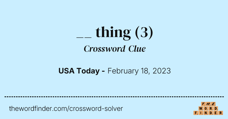 __ thing crossword clue image