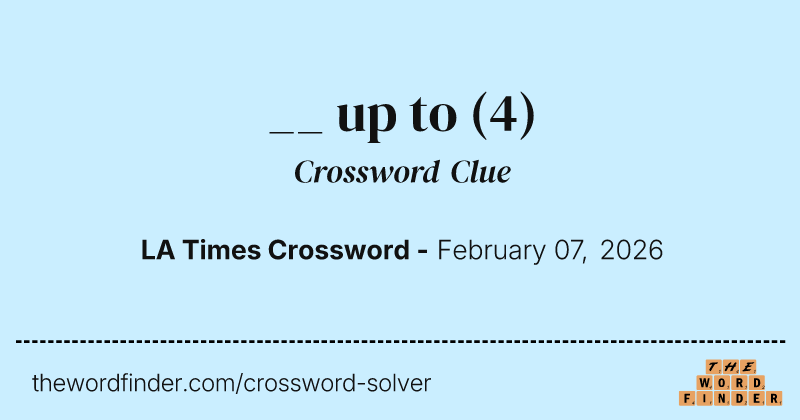 __ up to crossword clue image