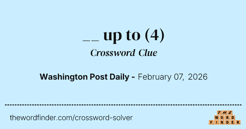 __ up to crossword clue image