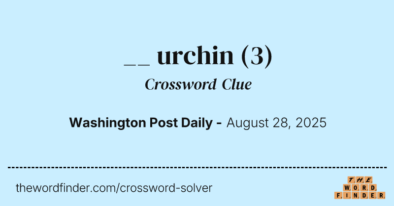 __ urchin crossword clue image