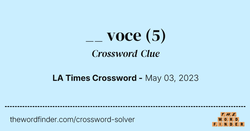 __ voce crossword clue image
