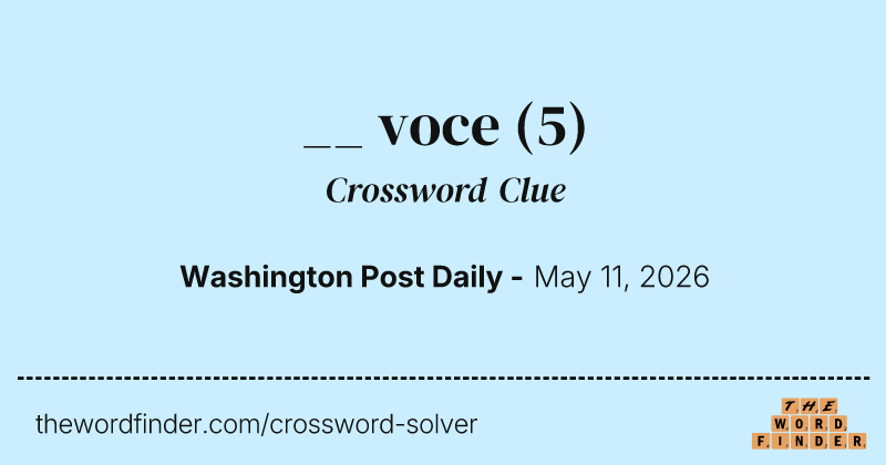 __ voce crossword clue image
