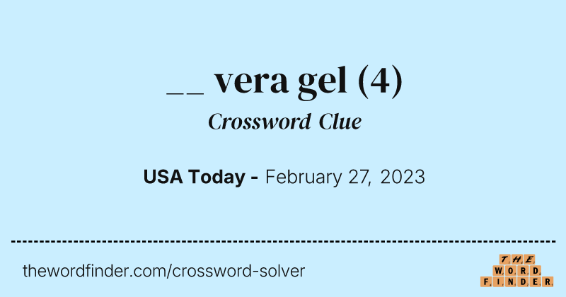 __ vera gel crossword clue image