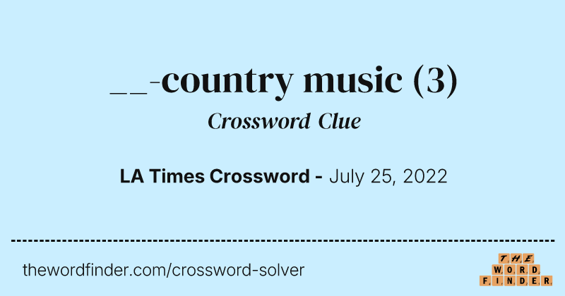 __-country music crossword clue image