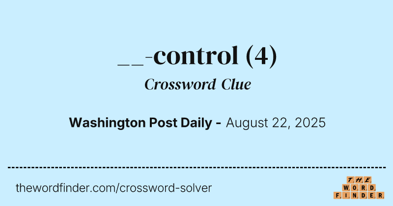 __-control crossword clue image