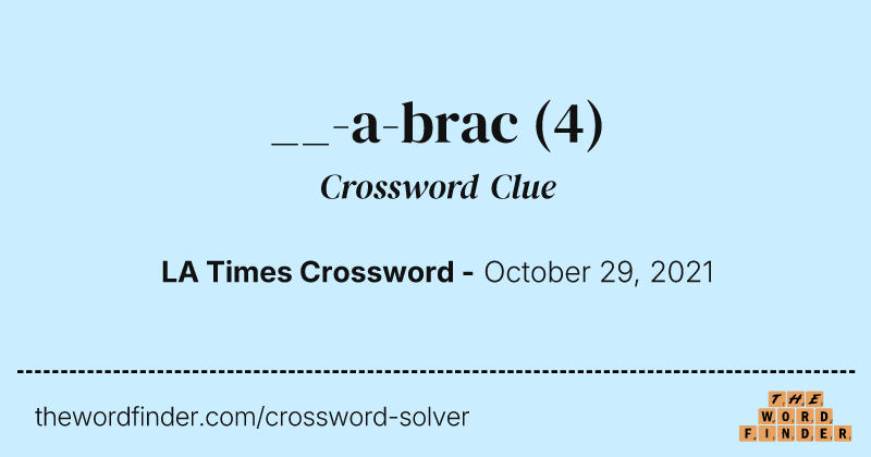 __-a-brac crossword clue image