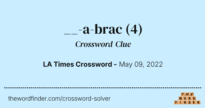 __-a-brac crossword clue image